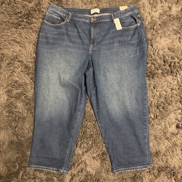 Lane Bryant Denim - Lane Bryant Classic denim Blue boyfriend capri cropped Jeans shorts size 22 NWT